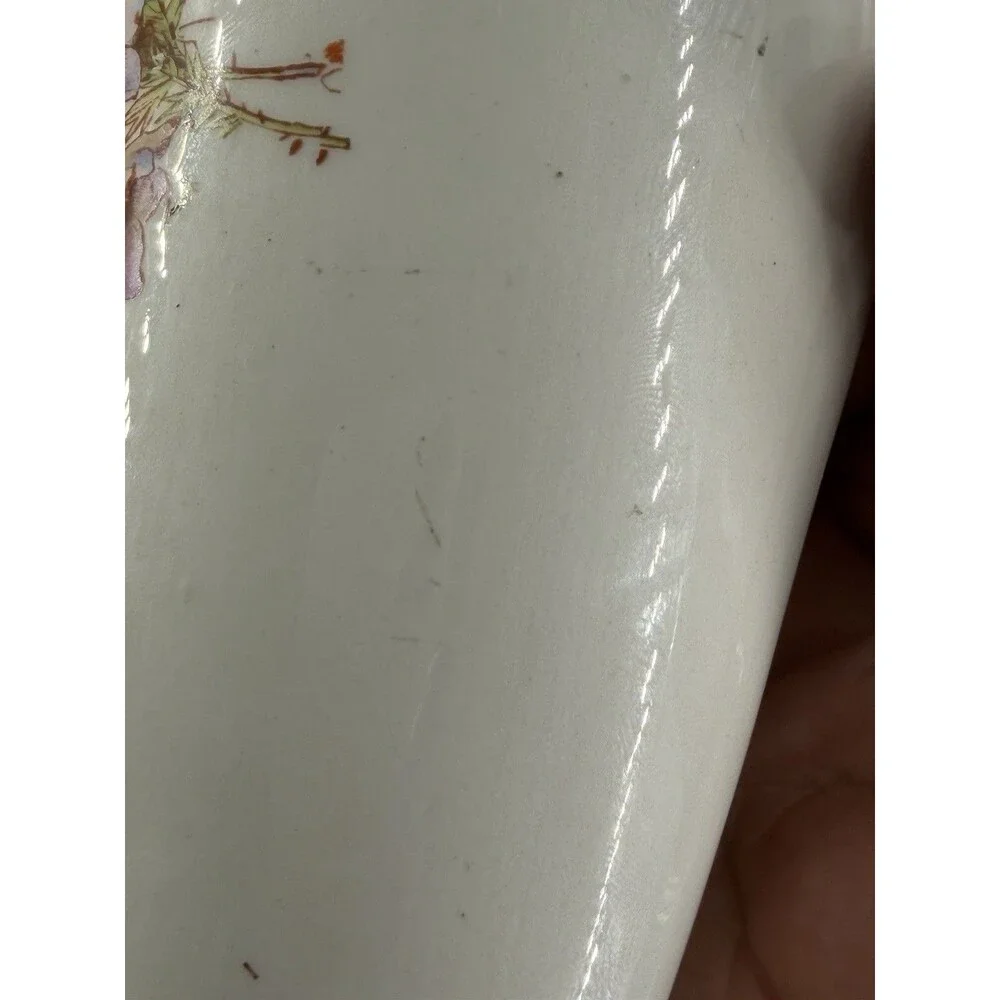 Antique Victorian porcelain figural spill vase lady floral Germany Austria 2981
